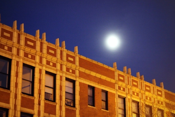 Milwaukee Avenue Under Moon