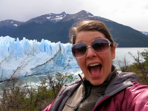 Jeanne at Perito Moreno Glacier
